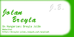 jolan breyla business card